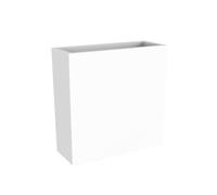 MOOVERE Bac à Fleurs de Couleur Opaque Moderne, pour intérieur/extérieur, pour Plantes et Fleurs en polyéthylène (80cm (80x32x80 cm), Blanc)