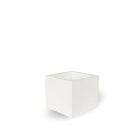 MOOVERE Pot de Fleurs, carré, pour intérieur et extérieur, Fait de Haute qualité, polyéthylène (50 (49x49x45 cm), Blanc)