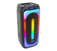 MOOVING LIGHT & SOUND - MS-MAGICSOUND1000 - Enceinte de 2x10”/1000W sur Batterie avec Effet Lumineux sur la façade Avant et 2 micros sans Fil - Bluetooth/USB/AUX/MicroSD et TWS - Noir