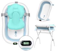 Moovkee. Baignoire pour bébé avec cadre 80 cm - baignoire pour bébé composée d'un thermomètre et d'un oreiller - baignoire pour bébé avec support pour votre bébé - nouveau-né