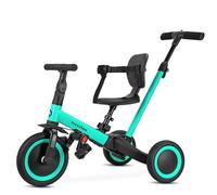 Moovkee Tricycle Bébé Évolutif 6 en 1 - Draisienne Evolutive à partir de 1 an - Velo Enfant Bleu avec Barre de poussée - Vélo d'apprentissage de sécurité pour Votre Enfant