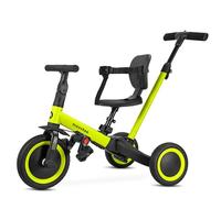 Moovkee Tricycle Bébé Évolutif 6 en 1 - Draisienne Evolutive à partir de 1 an - Velo Enfant Vert avec Barre de poussée - Vélo d'apprentissage de sécurité pour Votre Enfant