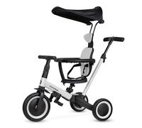 Moovkee Tricycle Bébé Évolutif 6 en 1 - Velo - Toit Pare-Soleil Gris | Draisienne Evolutive à partir de 1, Enfant Gris avec Barre de poussée e Toit Pare-Soleil