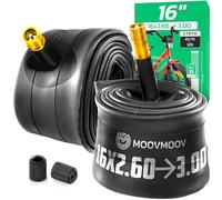 MoovMoov Chambre à Air 16 Pouces - pour Pneus 16x2.75 et 16x3.00 avec ETRTO de 65-305 à 76-305 - Lot de 2 - pour Vélo