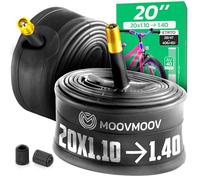 MOOVMOOV Chambre à Air 20 Pouces - pour Pneus 20x1.10, 20x1 1/8, 20x1.25, 20x1.35, 20x1 3/8 et 20x1.40 avec ETRTO 28-406 à 47-406 et 28-451 à 37-451 - Valve Schrader - Lot de 2