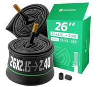 MOOVMOOV Chambre à Air 26 Pouces - pour Pneus 26x2.15, 26x2.20, 26x2.25, 26x2.30, 26x2.35 et 26x2.40 (ETRTO de 51-559 à 71-559) - Valve Schrader - Lot de 2 - pour Vélo et VTT