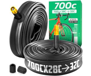 MOOVMOOV Chambre à Air 700 (28 Pouces) - pour Pneus 28-622 (700x28C) ; 30-622 (700x30C) et 32-622 (700x32C) - Valve Schrader - Lot de 2 - Vélo de Route et de Course