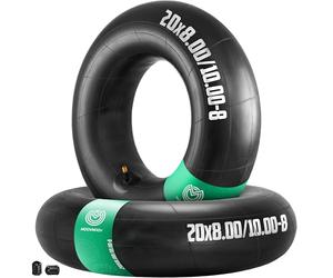 MoovMoov Chambre à Air pour pneus 20x8.00-8, 20x8.50-8 et 20x10.00-8 - Pour Tondeuse Autoportée, Tracteur Tondeuse, Buggy et Quad - Lot de 2