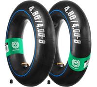 MoovMoov Chambre à Air pour Pneus 4.00-8 et 4.80/4.00-8 - Pour Brouette, Chariot et Remorque - Jante 8 pouces - Valve coudée - Lot de 2