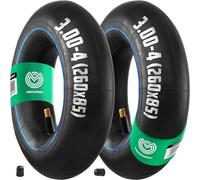 MOOVMOOV Chambres à air 3.00-4 avec Valve Droite TR13 (x2) - Chambres à air de remplacement 260x85 pour Diable, Chariot et Remorque de Jardin, Autres - Compatible pour Pneus 3.00-4 et 260x85 mm