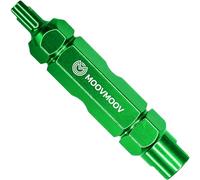 MOOVMOOV Démonte Obus Double extrémités Valve Presta et Schrader - Pour Vélos et Voitures - Outil Professionnel 2-en-1 robuste, simple et efficace.
