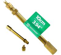 MOOVMOOV Rallonge de Valve Schrader 10 cm en Laiton - Compatible Pneus de Voiture, Motos, Trottinettes Électriques, Brouette et Roues Jumelées - Prolongateur de Valve pour Gonflage Facile
