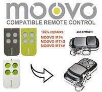 MOOVO MT4, MT4G, MT4V Télécommande Compatible avec émetteur Manuel 433.92 MHz Code keyfob