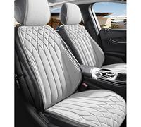 MOOWI Cuir Ensembles De Housses Siège Voiture pour Smart #1 2023-pr, Confortables Et Respirant Quatre Saisons Protection Couvre Sieges Protecteurs de Siège Auto,Front Row-2 Seats-White