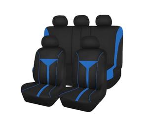 MOOWI Ensembles de Housses Siège Voiture pour Kia Sonato 2009-2014, Doux Respirantes Confortables Protection 4 Saisons,C Blue