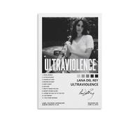 MOOWI Lana Del Rey Poster décoratif sur toile pour chambre à coucher Motif ultraviolets 40 x 60 cm