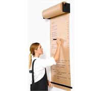 MOOWI Rouleaux de Papier Kraft Distributeur et Coupe-Rouleau de Papier for Menus de café, 37 67 97cm de Large, Support Mural for Faire des listes de Papier Kraft(Black,67cm/26.3in Wide)