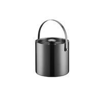 MOOWI Seau à Glace Seau à Glace Double Couche en Acier Inoxydable Noir avec Couvercle for Bars à Cocktails, congélateurs et Caves à vin Garde la Glace Froide et sèche(XL)