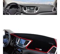 MOOWI Voiture Couverture de Tableau de Bord Tapis en Flanelle pour Hyundai Tucson 2015 2016 2017 2018, Housse Protection Instrument Console Centrale avec Support Antidérapant, Red