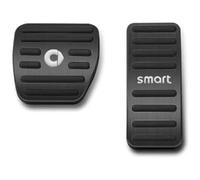 MOOWI Voiture Pédales Couvre pour Smart Fortwo 451 453 Forfour 450 452 454, Antidérapant Antirouille Repose Pieds Performance Pedals Aluminium Couvre-pédale d'accélérateur et de Frein,Black