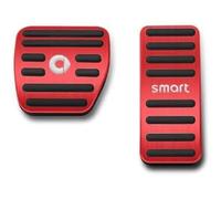 MOOWI Voiture Pédales Couvre pour Smart Fortwo 451 453 Forfour 450 452 454 Cabrio Roadster, Antidérapant Antirouille Repose Pieds Performance Pedals Aluminium Couvre-pédale d'accélérateur et de Frein