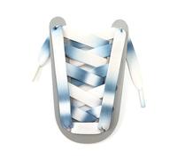 Mooybay 1 paire de lacets plats arc-en-ciel noirs et blancs de 1,2 cm de large, lacets décontractés, adaptés aux chaussures de sport pour hommes et femmes,100 cm