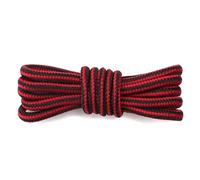 Mooybay 1 paire de lacets ronds de 4 mm de large, à rayures bicolores, pour chaussures de randonnée et de sport,150 cm