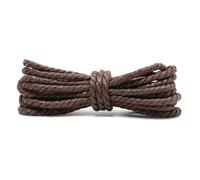 Mooybay 1 paire de lacets ronds en cuir ciré de 3,5 mm de large, longueur 60-150 cm, pour chaussures de sport décontractées,120 cm