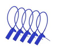 Mooybay Étiquettes de sécurité inviolables en plastique bleu, 500 pièces, avec fermetures à glissière numérotées, pour applications de sécurité et de logistique,500 pièces