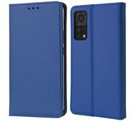 Moozy Case Flip Cover pour Xiaomi Mi 10T 5G et Mi 10T Pro 5G, Bleu foncé - Étui à rabat magnétique intelligent avec porte-carte et support