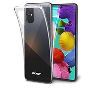 Moozy Coque Intégrale pour Samsung A51 Transparente Silicone Antichoc - 360 Degres Protection Avant et Arriére Etui Housse Case