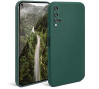 Moozy Coque Protection en Silicone pour Huawei Nova 5T et Honor 20 Minimalist Series, Finition Mate, Étui Antichoc Housse Bumper Fin et Mince de TPU Souple Cas de Téléphone Case Cover, Vert Foret