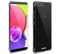 Moozy Coque en silicone anti-choc pour Huawei Y6 2018 - Coque de téléphone transparente et transparente en TPU souple - Neuf