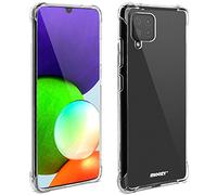 Moozy Coque Silicone Transparente pour Samsung A22 4G - Coque Antichoc Crystal Clear Case Cover Étui de Transparente TPU