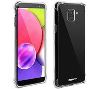 Moozy Coque en silicone résistante aux chocs pour Samsung J6, Galaxy J6 2018 - Coque de téléphone transparente en TPU souple