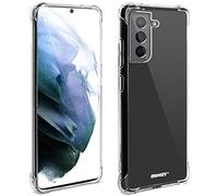 Moozy Coque Silicone Transparente pour Samsung S21 5G et 4G - Coque Antichoc Crystal Clear Case Cover Étui de Transparente TPU