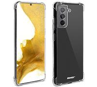 Moozy Coque Silicone Transparente pour Samsung S22 - Coque Antichoc Crystal Clear Case Cover Étui de Transparente TPU