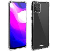 Moozy Coque Silicone Transparente pour Xiaomi Mi 10 Lite 5G - Anti Choc Crystal Clear Case Cover Étui de Flexible Souple TPU