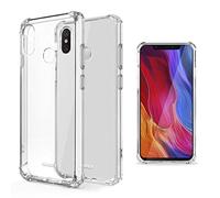 Moozy Coque en silicone anti-choc pour Xiaomi Mi 8 - Coque de téléphone transparente et transparente en TPU souple - Neuf