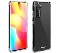 Moozy Coque en silicone anti-choc pour Xiaomi Mi Note 10 Lite - Coque de téléphone transparente et transparente en TPU souple
