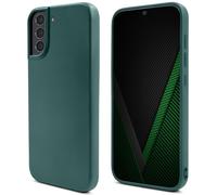 Moozy Lifestyle. Coque pour Samsung S21 5G, Samsung S21, Vert Foncé - Case en Silicone Liquide avec Finition Mate et Doublure en Microfibre Douce