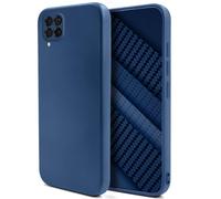 Moozy Lifestyle. Coque conçue pour Huawei P40 Lite, bleu nuit - Coque en silicone liquide avec finition mate et doublure en microfibre douce.