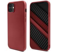 Moozy Lifestyle. Coque conçue pour iPhone 12 mini, rose vintage - Coque en silicone liquide avec finition mate et doublure en microfibre douce