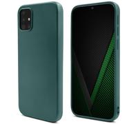 Moozy Lifestyle. Coque conçue pour Samsung A51, vert foncé - Coque en silicone liquide avec finition mate et doublure en microfibre douce.