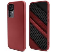 Moozy Lifestyle. Coque en silicone pour Xiaomi 12T et 12T Pro, rose vintage - Coque légère en silicone liquide avec finition mate et doublure en microfibre douce, coque en silicone de qualité supérieu