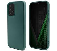 Moozy Lifestyle. Coque pour Samsung A33 5G, Vert Foncé - Case en Silicone Liquide avec Finition Mate et Doublure en Microfibre Douce, Étui Phone Case Cover