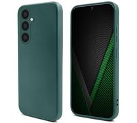 Moozy Lifestyle. Coque pour Samsung A54 5G, Vert Foncé - Case en Silicone Liquide avec Finition Mate et Doublure en Microfibre Douce, Étui Phone Case Cover