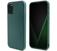 Moozy Lifestyle. Coque pour Samsung S20 5G et 4G, Vert Foncé - Case en Silicone Liquide avec Finition Mate et Doublure en Microfibre Douce