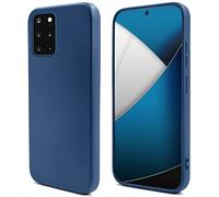 Moozy Lifestyle. Coque pour Samsung S20 Plus, Bleu Nuit - Case en Silicone Liquide avec Finition Mate et Doublure en Microfibre Douce, Étui Phone Case Cover