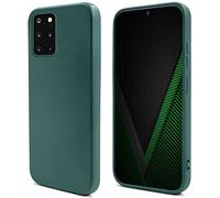 Moozy Lifestyle. Coque pour Samsung S20 Plus, Vert Foncé - Case en Silicone Liquide avec Finition Mate et Doublure en Microfibre Douce, Étui Phone Case Cover